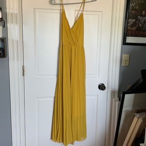 Pleated Yellow cocktail dress